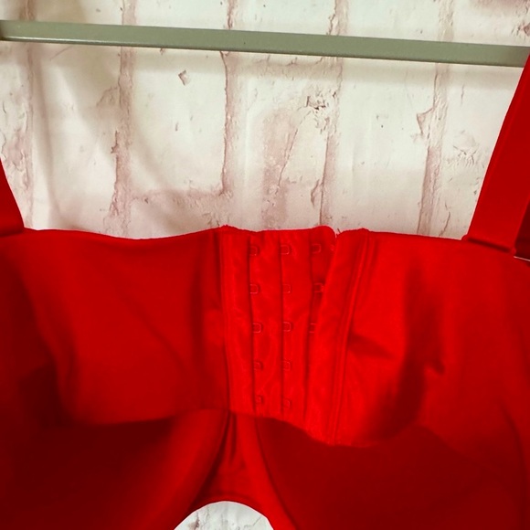 Cacique Red Rhinestone Bra - Picture 4 of 5